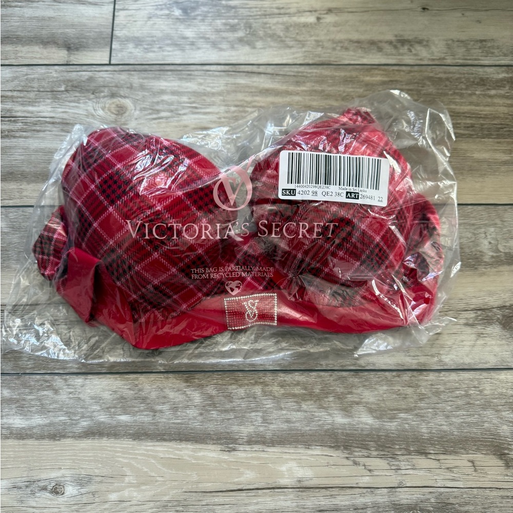 Victoria's Secret Red Checkered Bra